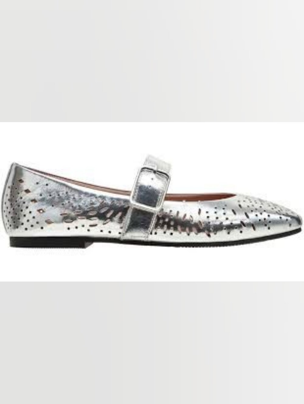 Linea Paolo Miller-L Leather Flat, Silver 7.5